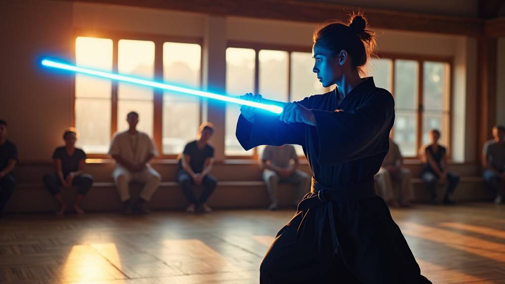 Compétition de sabre laser en cours