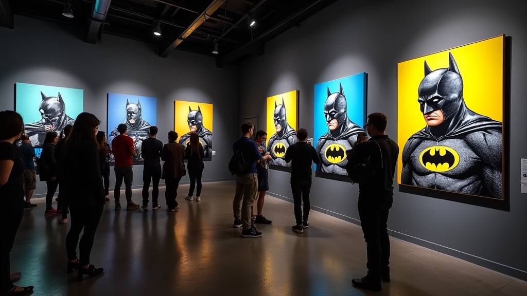 Installation artistique Batman à la Galerie Sakura